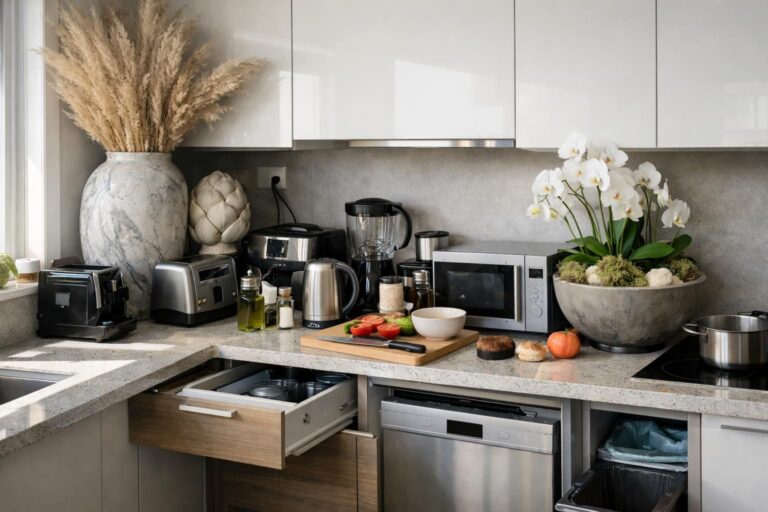 Chyb při plánování kuchyně, které vám zbytečně ubírají místo na pracovní desce